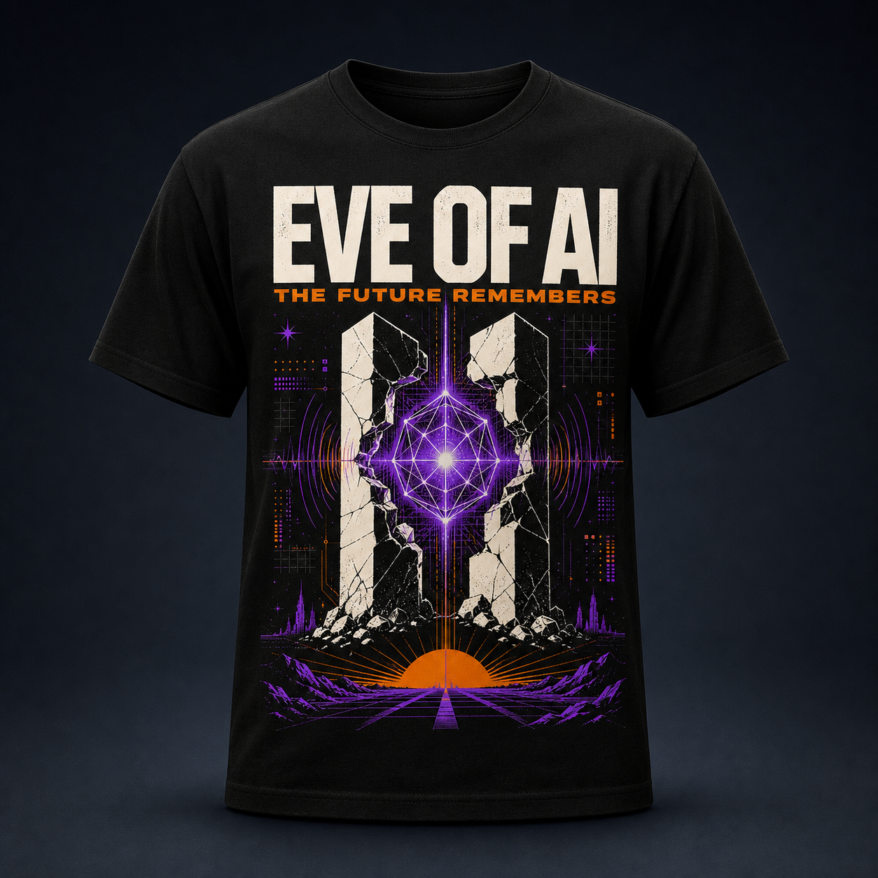Black Eve of AI The Future Remembers T-shirt